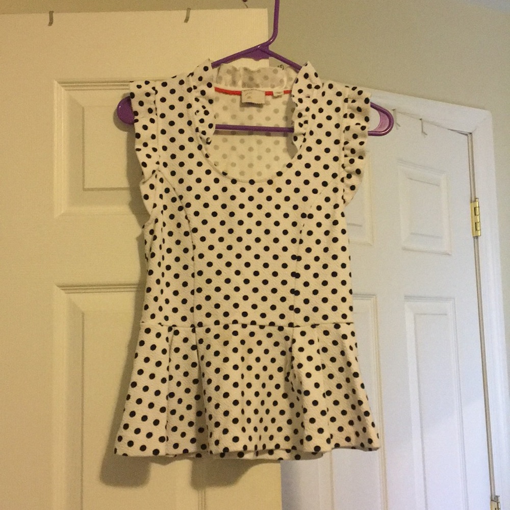 Anthro Ruffle/Peplum top